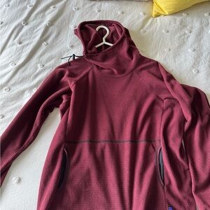 Melanzana Maroon Hooded Jacket